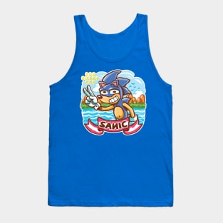 Cartoon Retro Hedgehog Tank Top